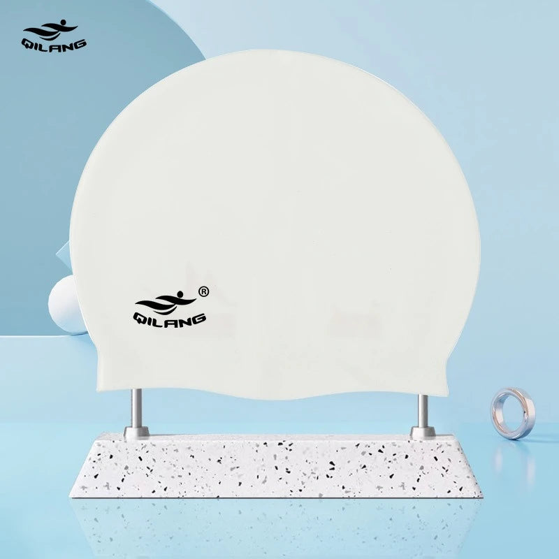 SwimLook™ Waterproof Silicone Swim Cap – Men