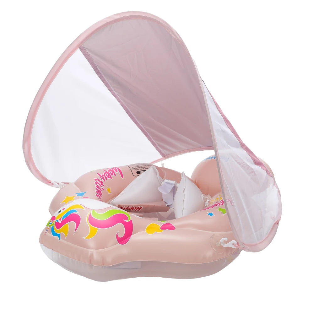 SwimLook™ Baby Float with Sunshade-Safe Inflatable Swimming Rind for Infants