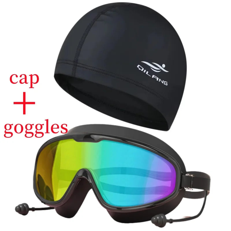 SwimLook™ Waterproof Silicone Swim Cap – Men