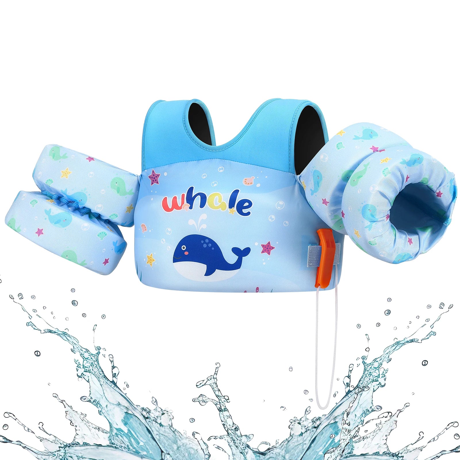 SwimLook⢠3-in-1 Kids Swimming Trainer-Arm Floaties with Back Support