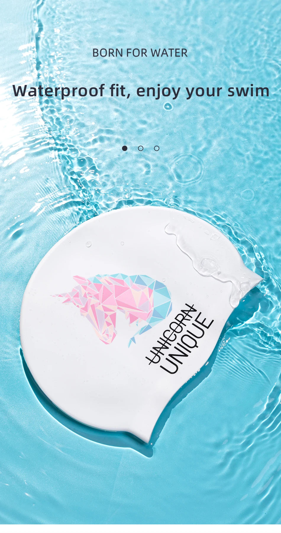 SwimLook™ Waterproof Silicone Swim Cap – Woman