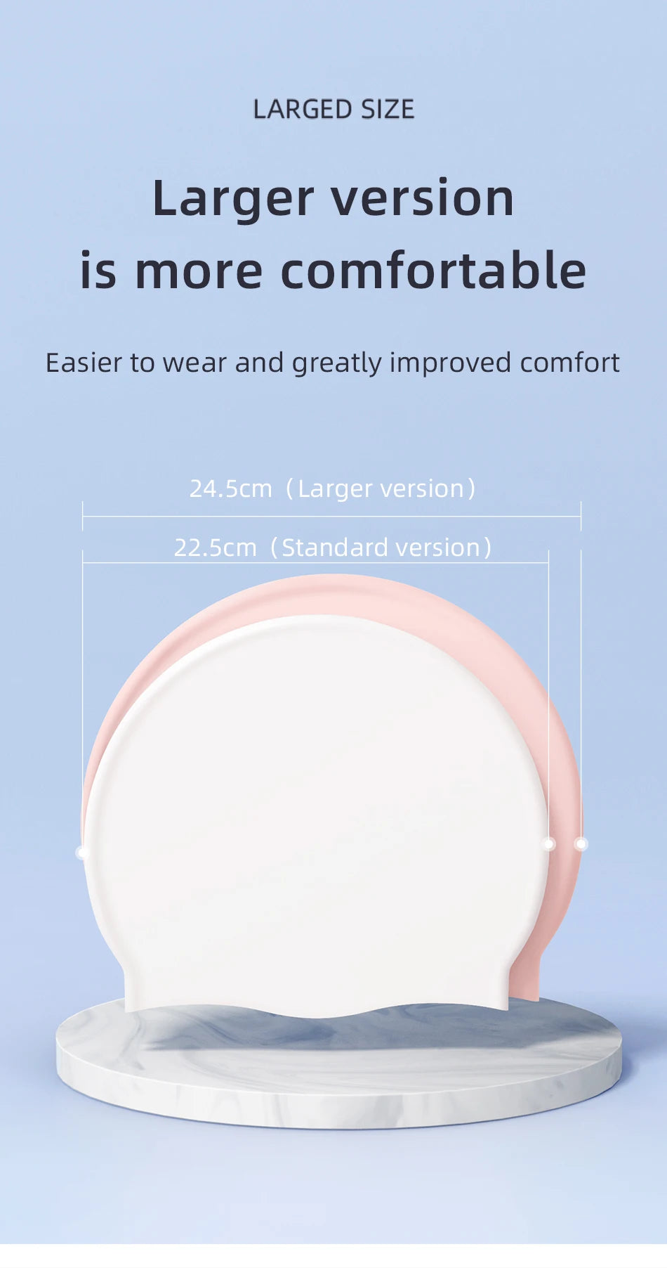 SwimLook™ Waterproof Silicone Swim Cap – Woman