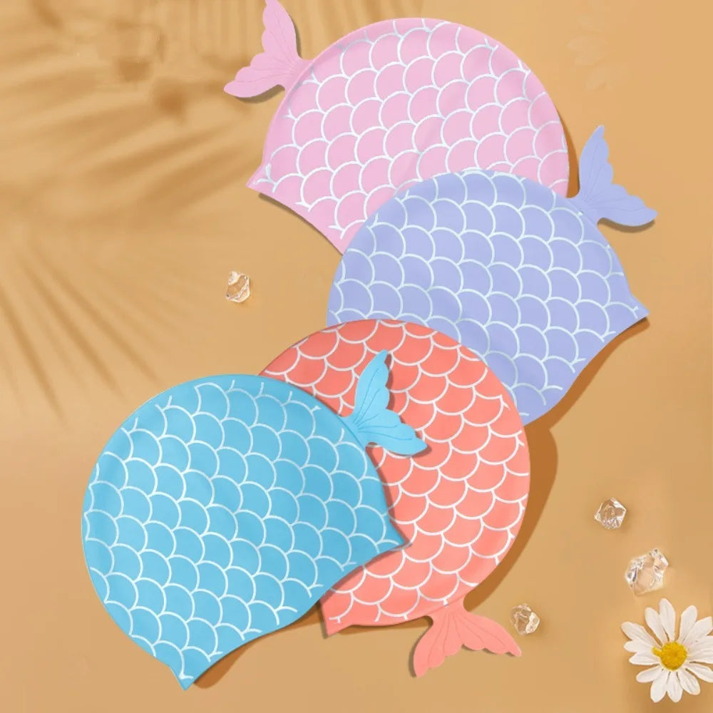 SwimLook™ Waterproof Silicone Swim Cap –kids