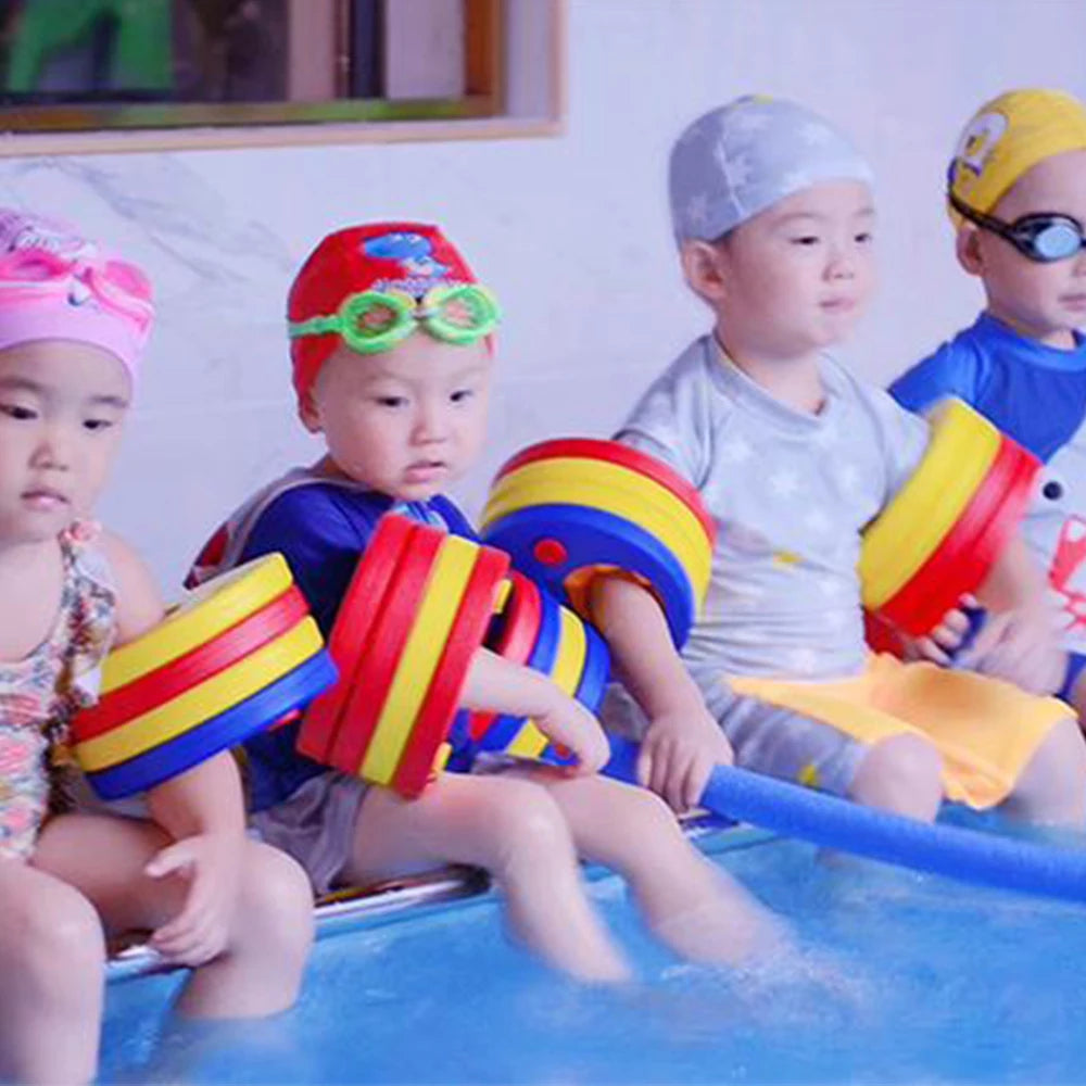 SwimLook™ Kids EVA Foam Swim Discs-Adjustable Arm Float Rings for Swimming Training