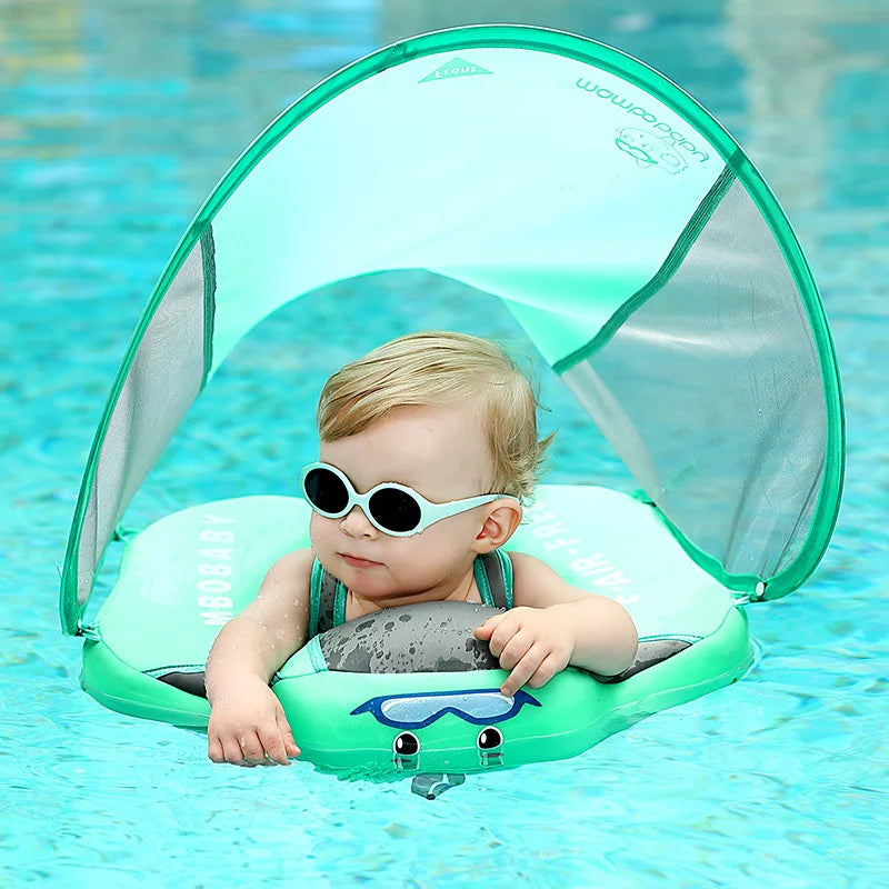 SwimLook™ Baby Float with Sunshade-Safe Inflatable Swimming Rind for Infants
