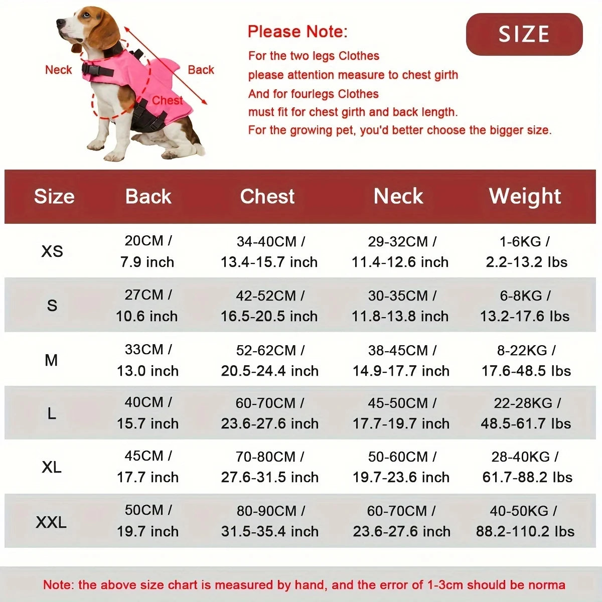 Dog Life Jacket - Adjustable Swimming Vest