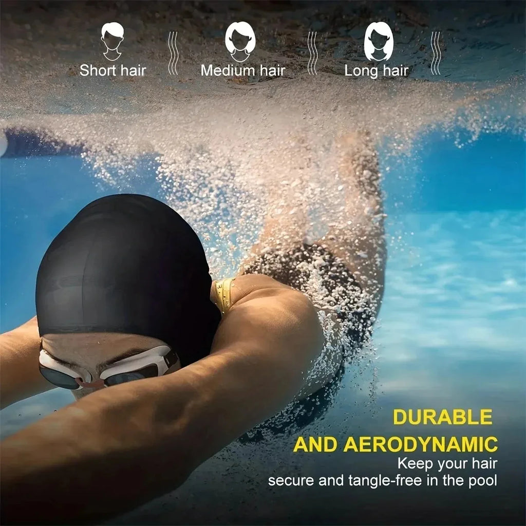 SwimLook™ Waterproof Silicone Swim Cap – Woman