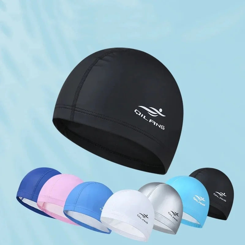 SwimLook™ Waterproof Silicone Swim Cap – Men