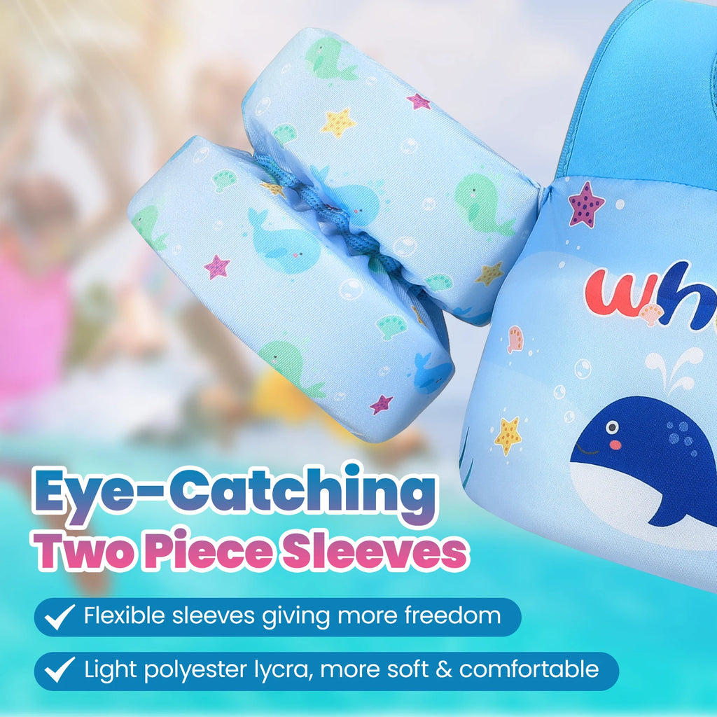 SwimLook™ 3-in-1 Kids Swimming Trainer-Arm Floaties with Back Support