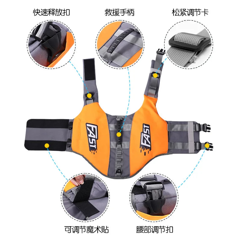 Dog Life Jacket - Adjustable Swimming Vest