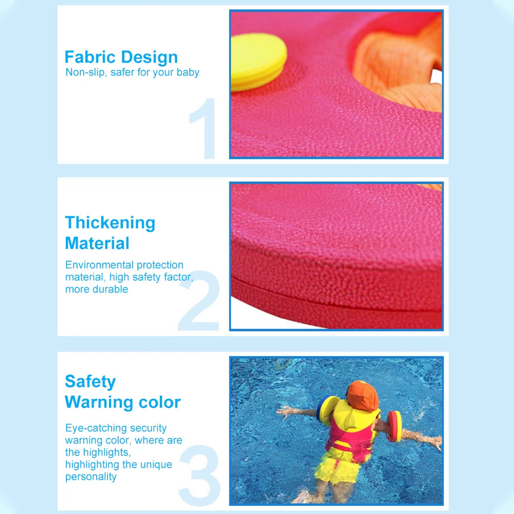 SwimLook™ Kids EVA Foam Swim Discs-Adjustable Arm Float Rings for Swimming Training