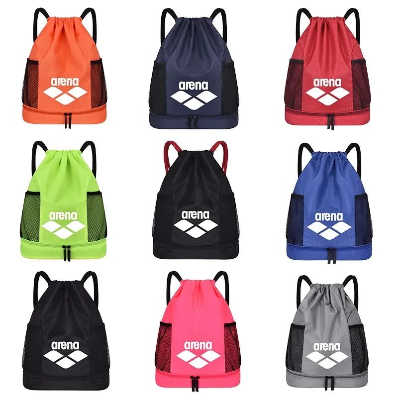 Arena Swimming Gear Dry/Wet Separation Unisex Backpack with Goggles and Cap