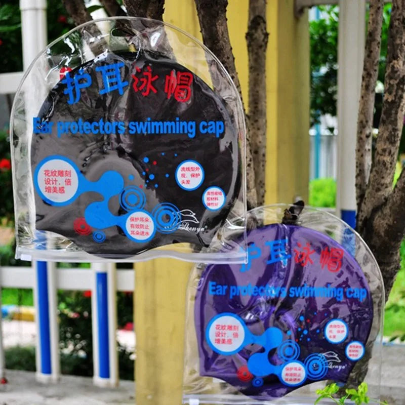 SwimLook™ Waterproof Silicone Swim Cap – Woman