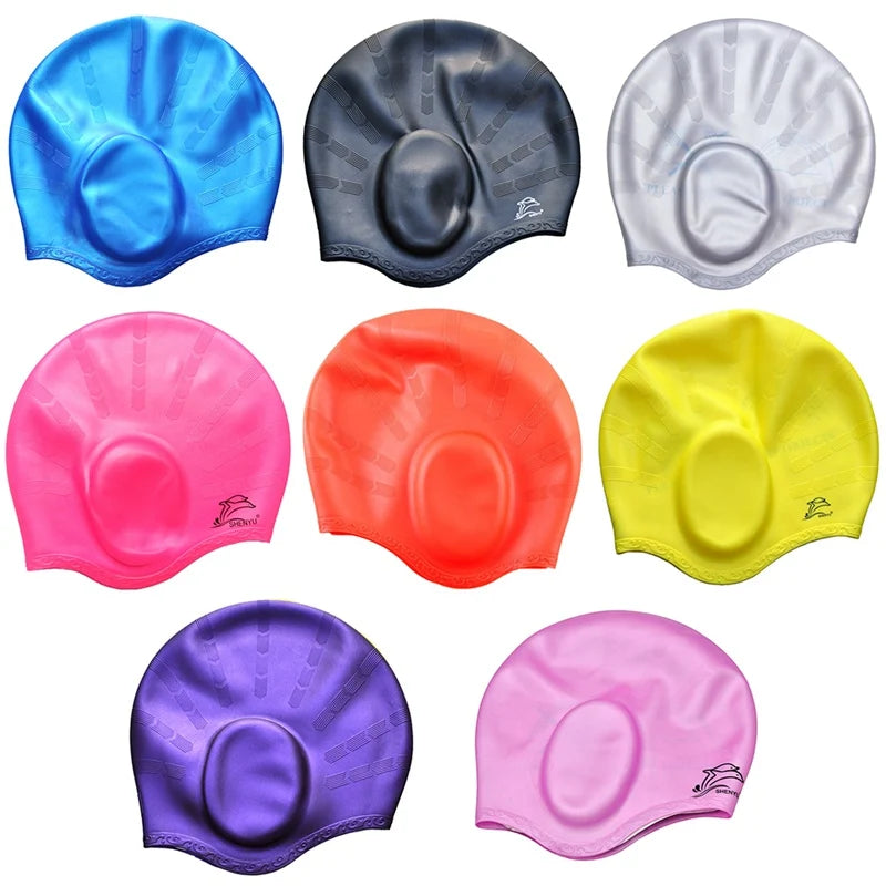 SwimLook™ Waterproof Silicone Swim Cap – Woman
