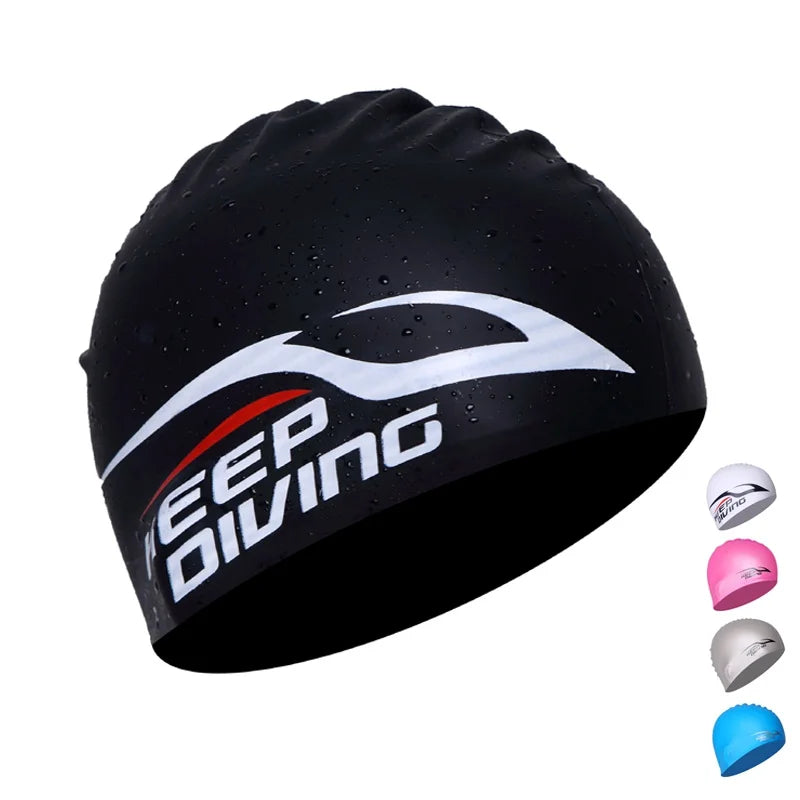 SwimLook™ Waterproof Silicone Swim Cap – Men