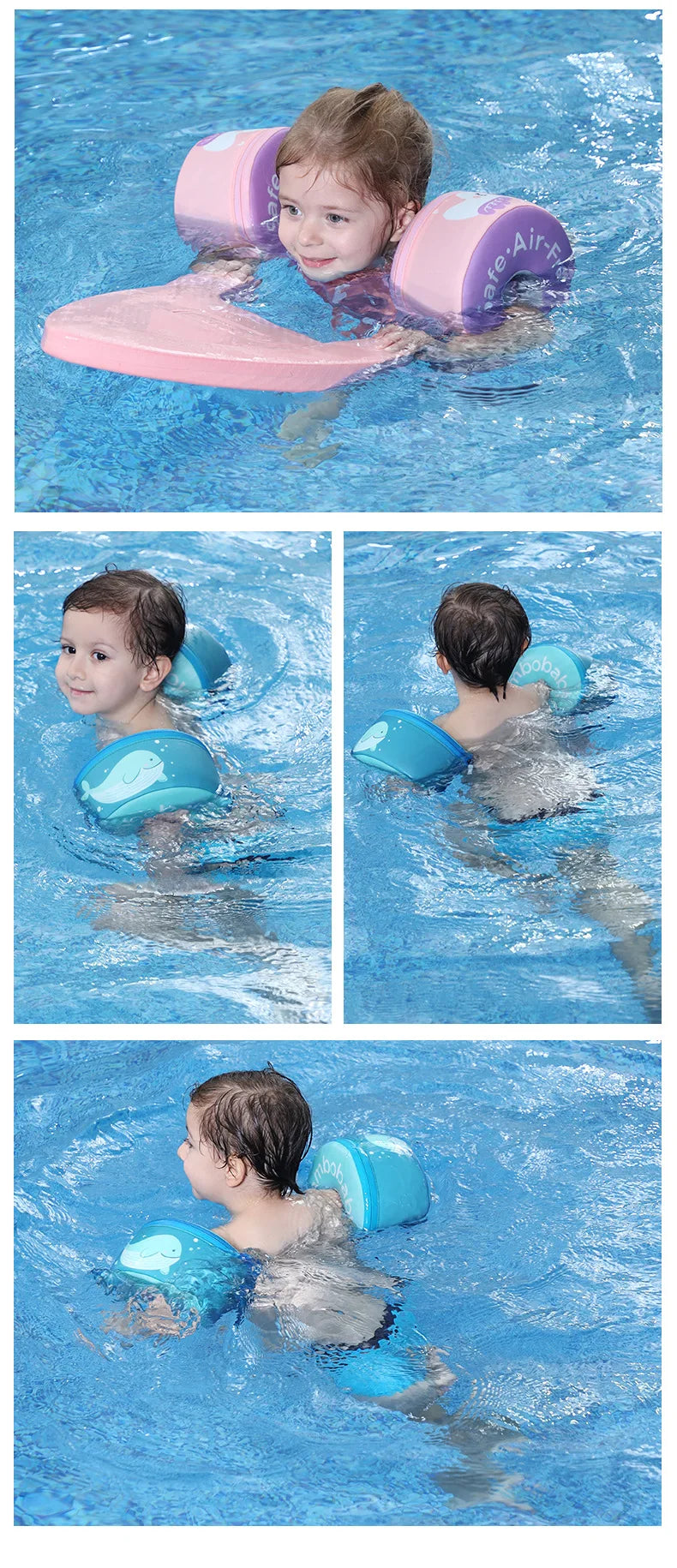 SwimLook™ 3-in-1 Kids Swimming Trainer-Arm Floaties with Back Support