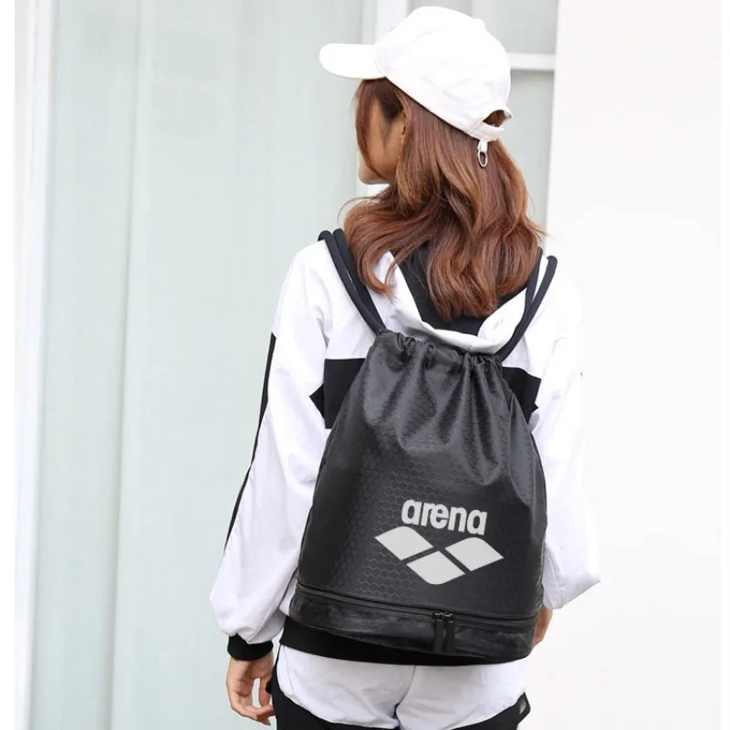 Arena Swimming Gear Dry/Wet Separation Unisex Backpack with Goggles and Cap