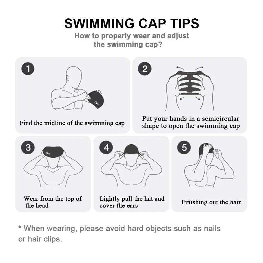 SwimLook™ Waterproof Silicone Swim Cap – Woman