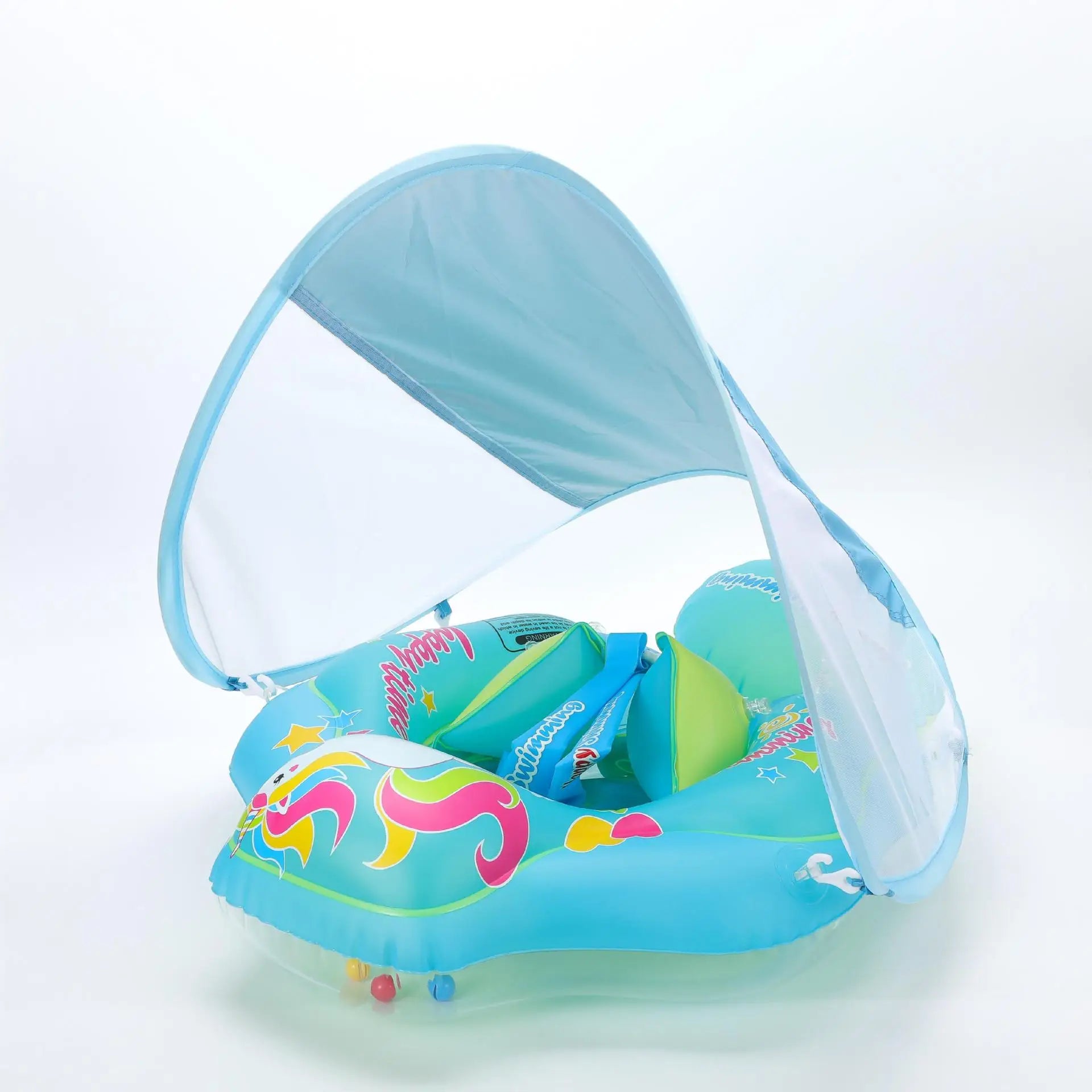 SwimLook™ Baby Float with Sunshade-Safe Inflatable Swimming Rind for Infants