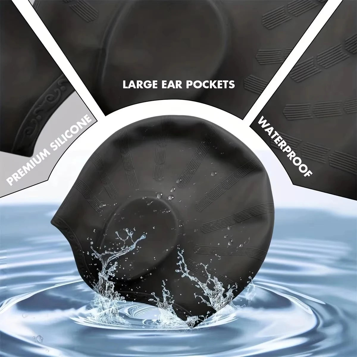 SwimLook™ Waterproof Silicone Swim Cap – Woman