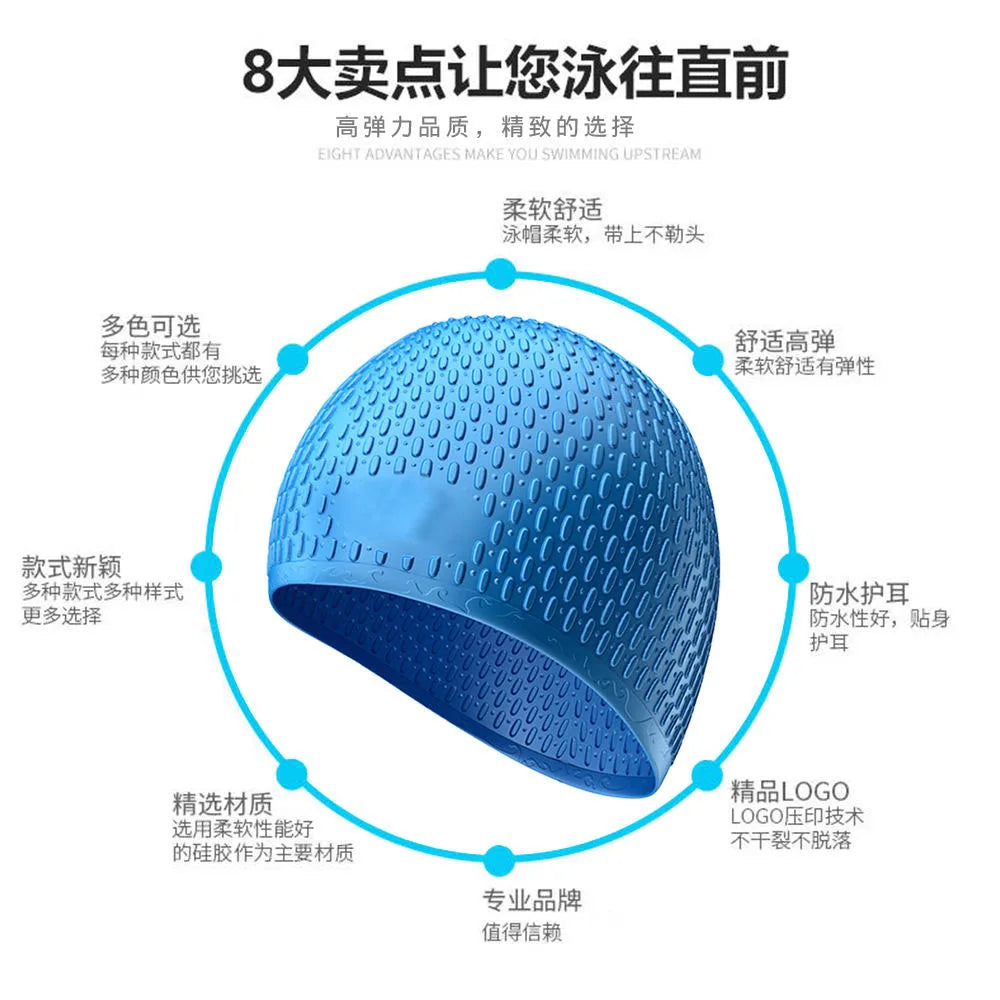 SwimLook™ Waterproof Silicone Swim Cap -Men