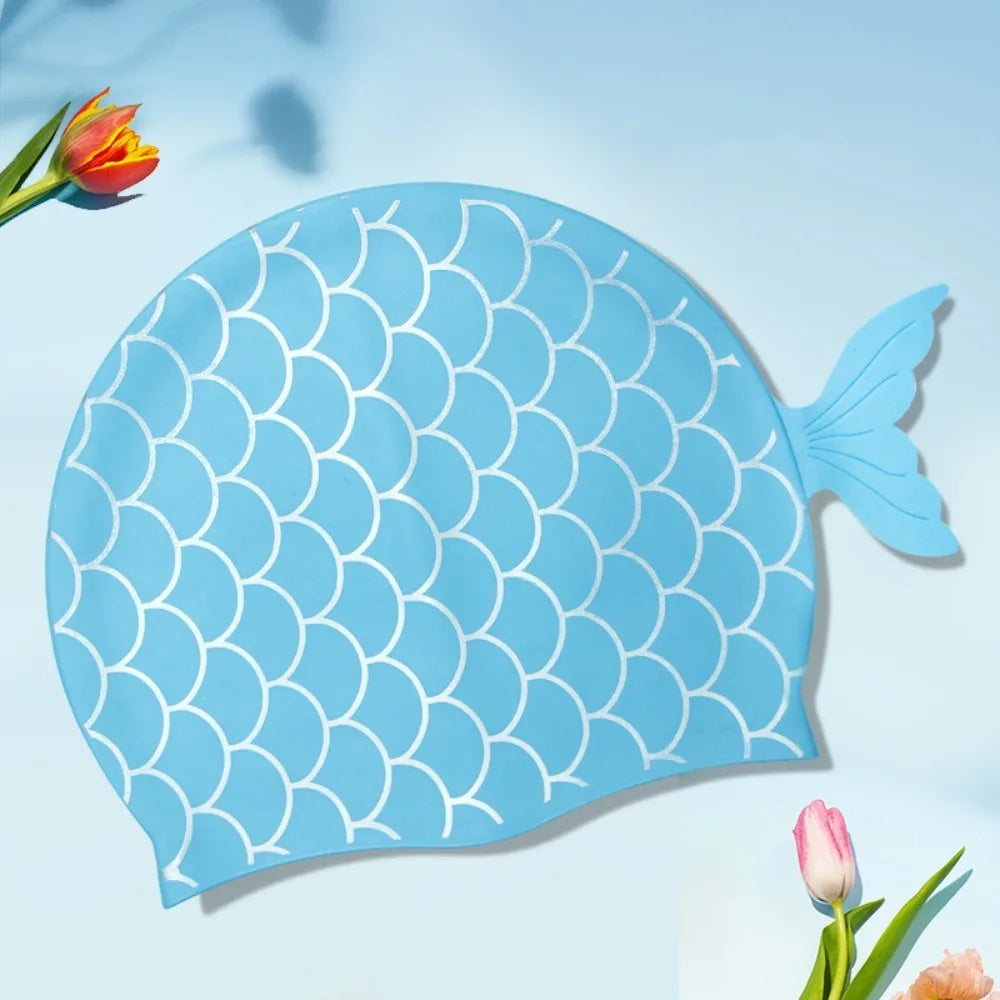 SwimLook™ Waterproof Silicone Swim Cap –kids