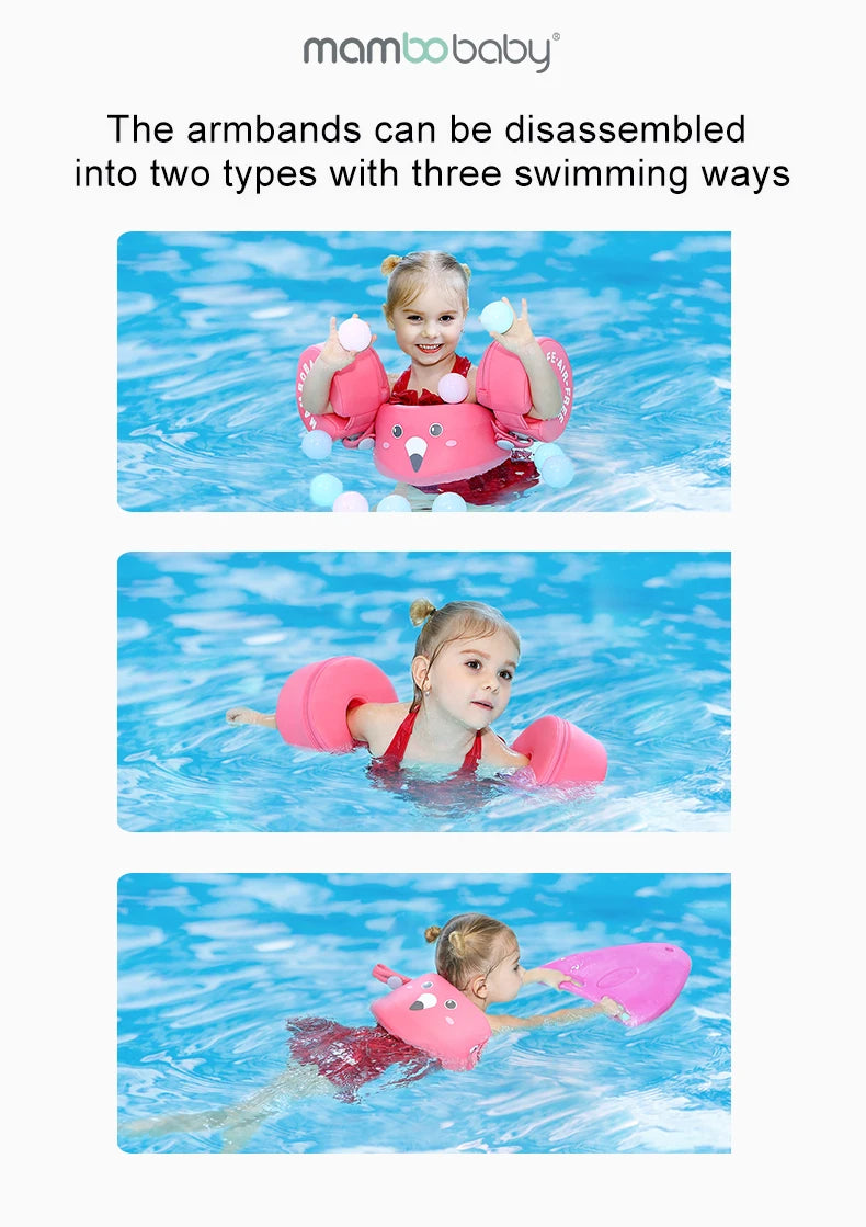 SwimLook™ 3-in-1 Kids Swimming Trainer-Arm Floaties with Back Support