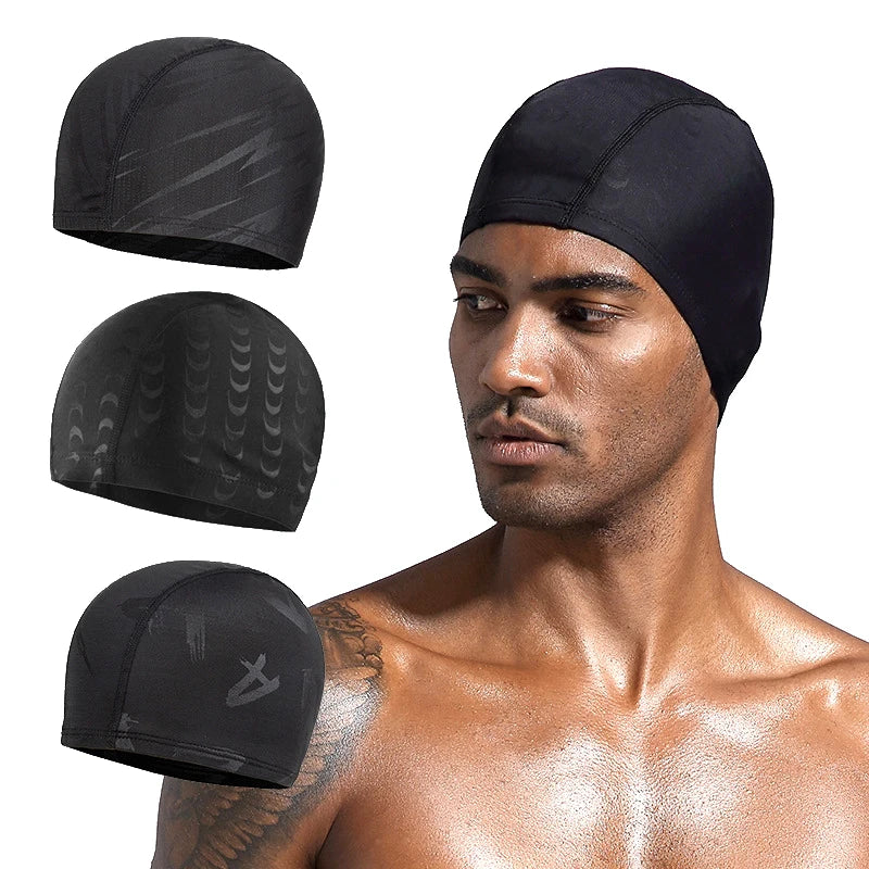 SwimLook™ Waterproof Silicone Swim Cap – Men