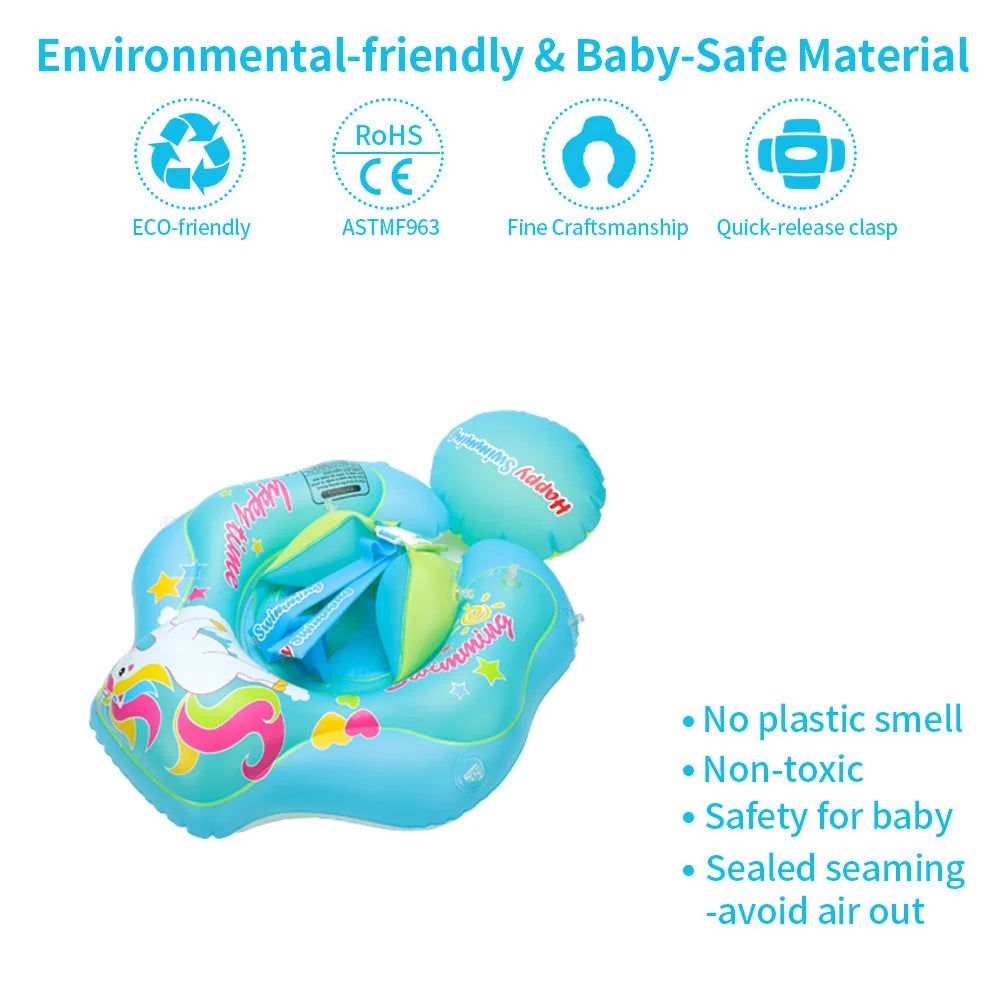 SwimLook™ Baby Float with Sunshade-Safe Inflatable Swimming Rind for Infants