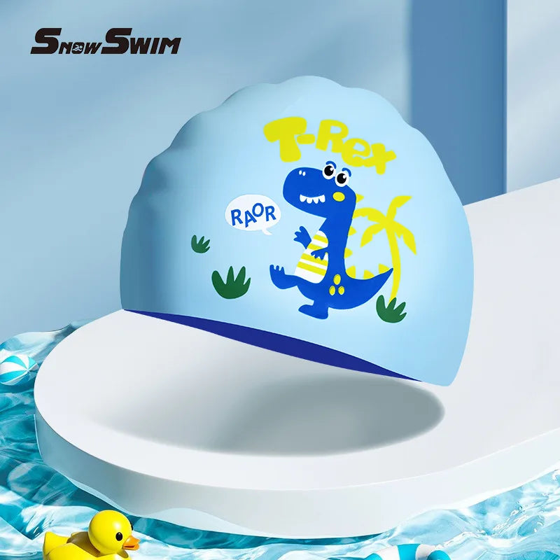 SwimLook™ Waterproof Silicone Swim Cap – Kids