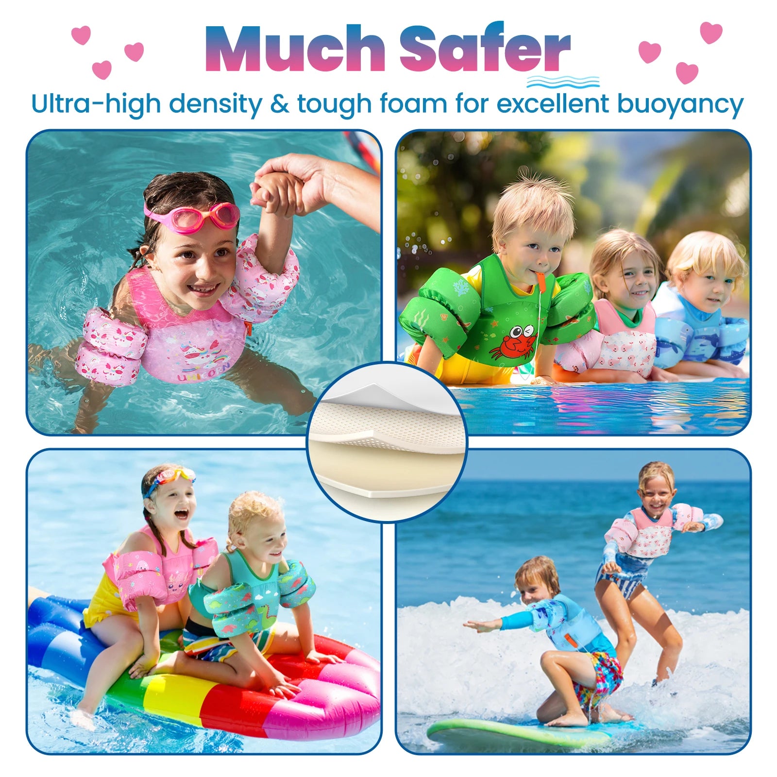 SwimLook™ 3-in-1 Kids Swimming Trainer-Arm Floaties with Back Support