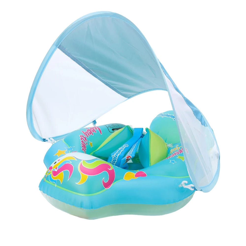 SwimLook™ Baby Float with Sunshade-Safe Inflatable Swimming Rind for Infants