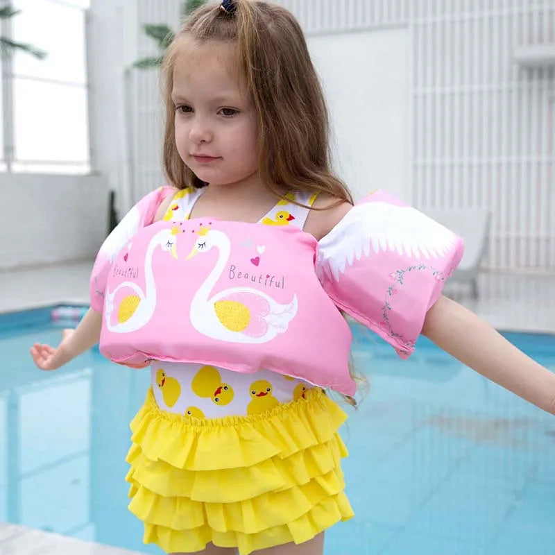 SwimLook™ 3-in-1 Kids Swimming Trainer-Arm Floaties with Back Support