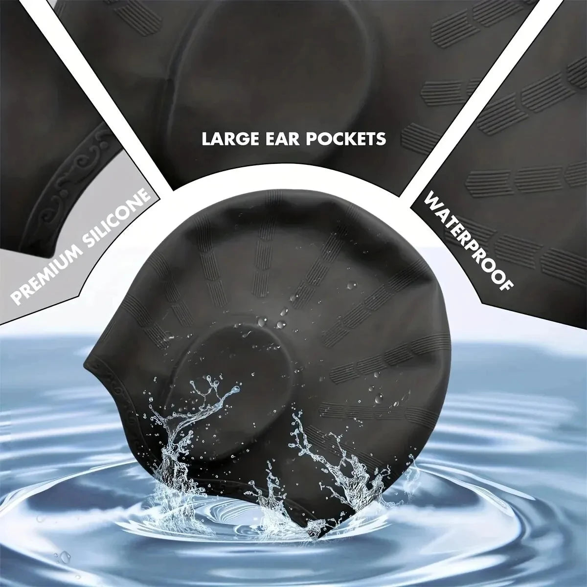 SwimLook™ Waterproof Silicone Swim Cap – Woman