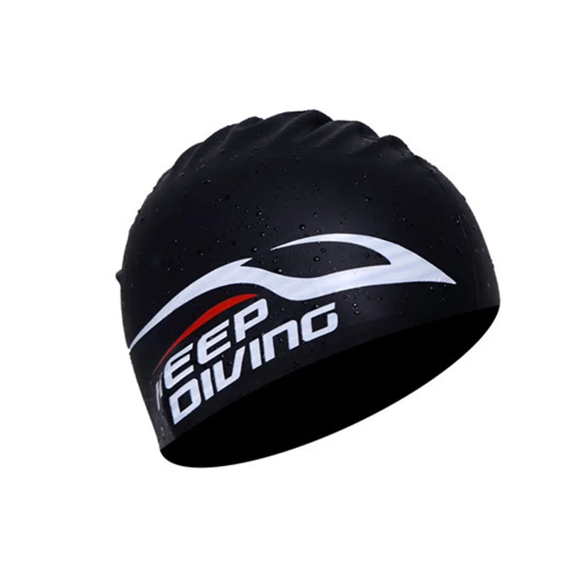 SwimLook™ Waterproof Silicone Swim Cap – Men