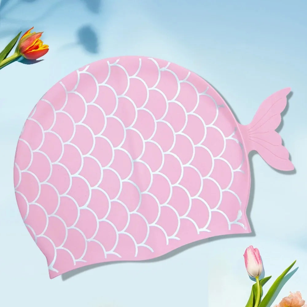SwimLook™ Waterproof Silicone Swim Cap –kids