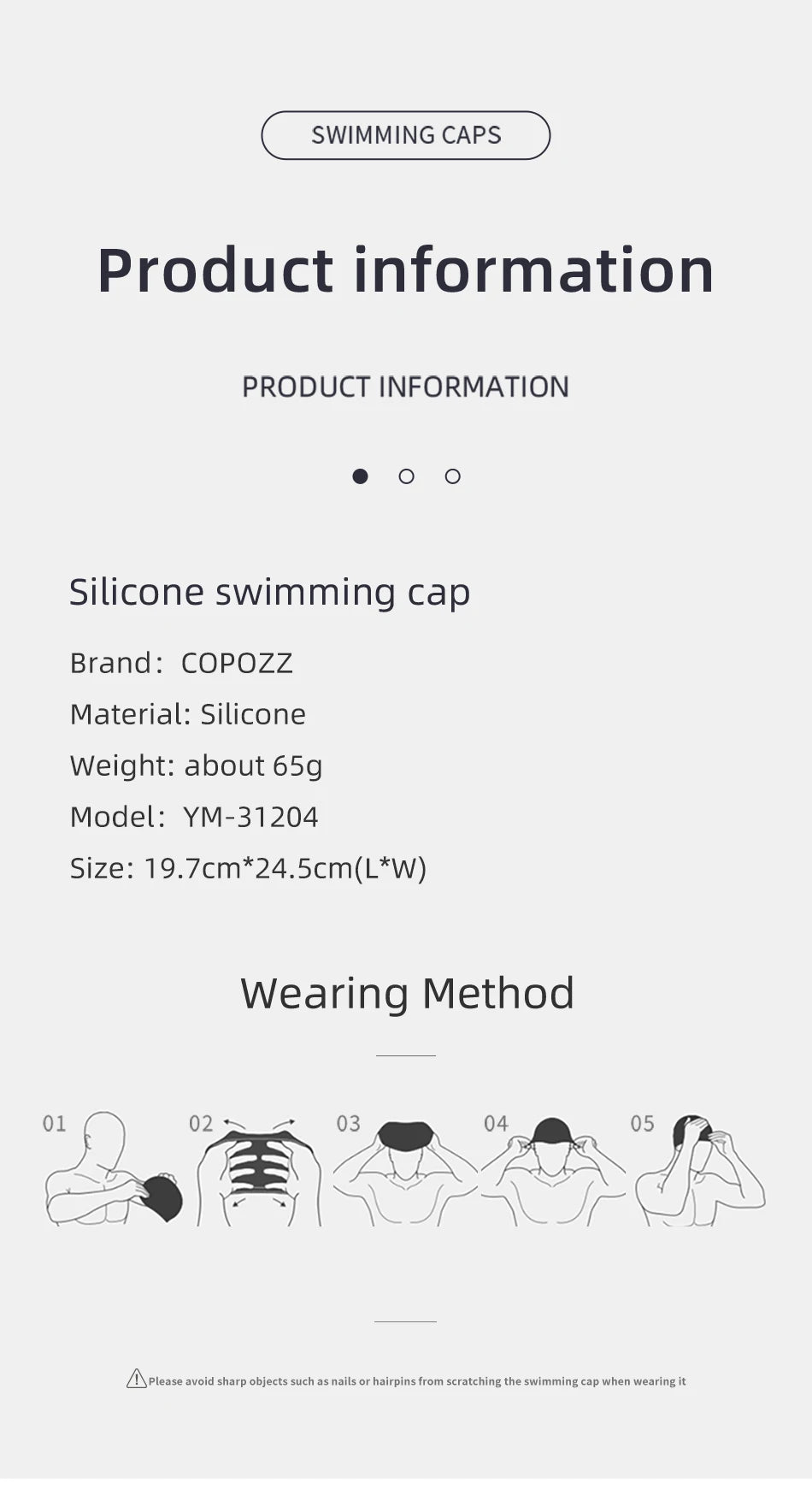 SwimLook™ Waterproof Silicone Swim Cap – Woman