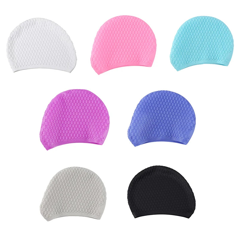 SwimLook™ Waterproof Silicone Swim Cap – Woman