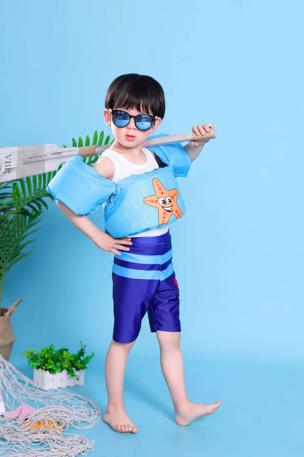 SwimLook™ 3-in-1 Kids Swimming Trainer-Arm Floaties with Back Support
