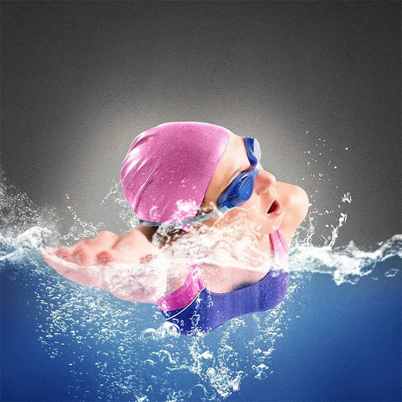 SwimLook™ Waterproof Silicone Swim Cap – Kids
