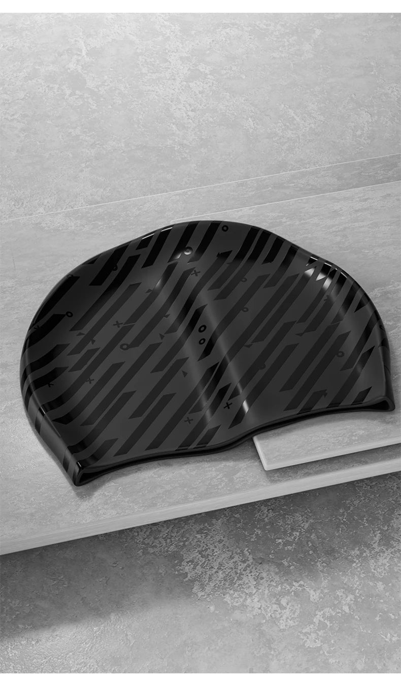 SwimLook™ Waterproof Silicone Swim Cap – Men