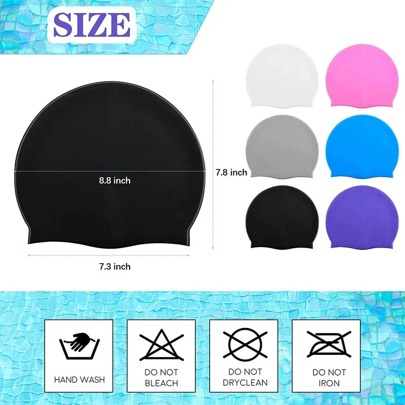 SwimLook™ Waterproof Silicone Swim Cap – Kids