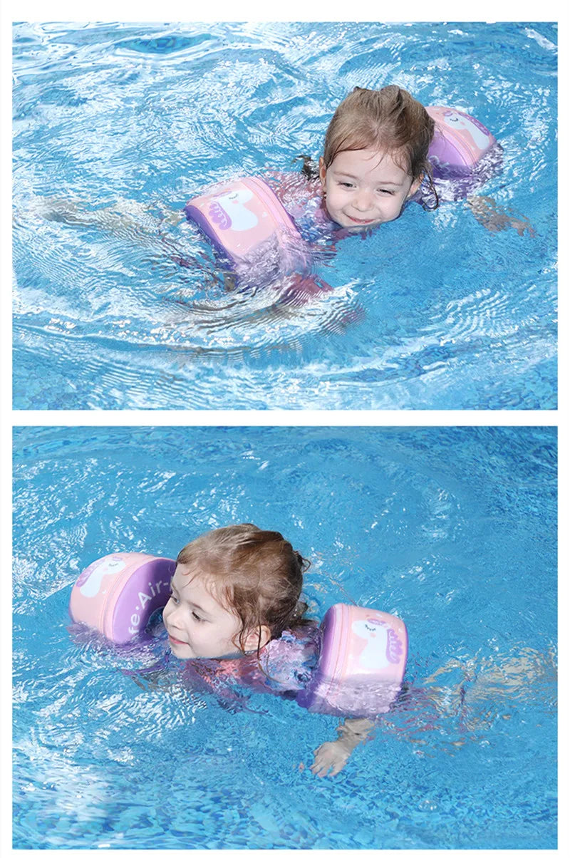 SwimLook™ 3-in-1 Kids Swimming Trainer-Arm Floaties with Back Support