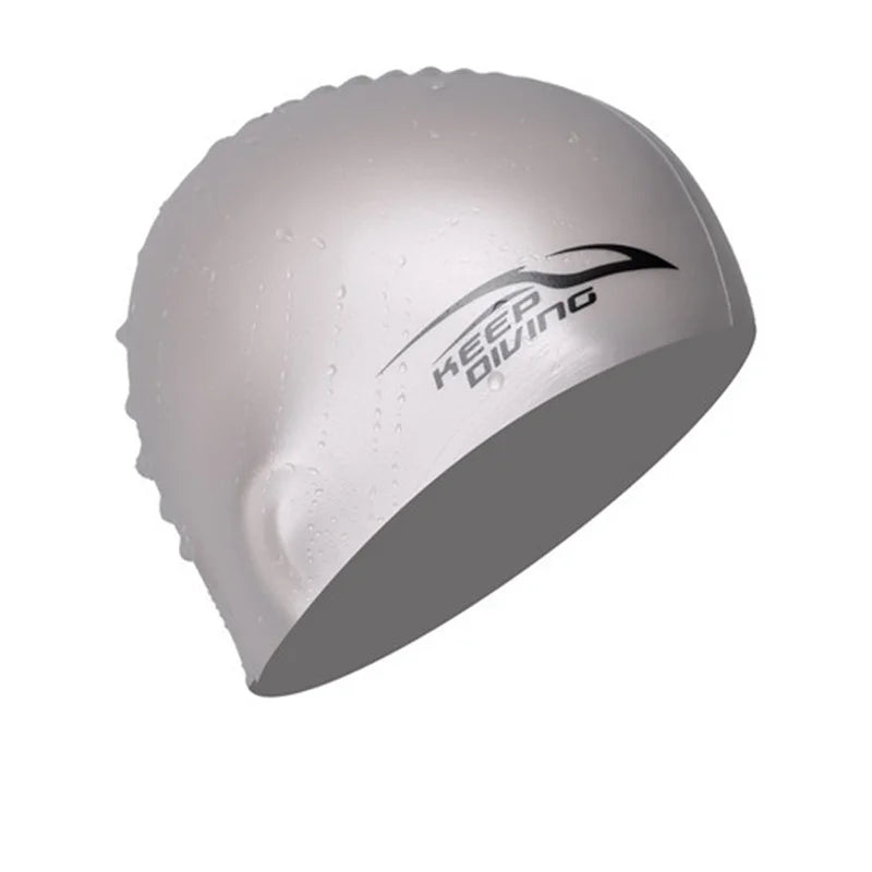 SwimLook™ Waterproof Silicone Swim Cap – Men