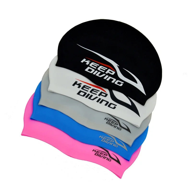 SwimLook™ Waterproof Silicone Swim Cap – Men