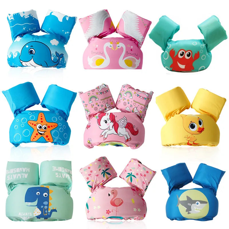 SwimLook™ 3-in-1 Kids Swimming Trainer-Arm Floaties with Back Support