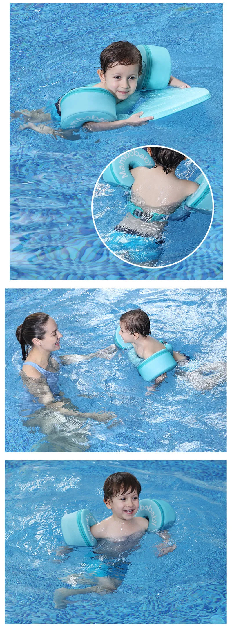 SwimLook™ 3-in-1 Kids Swimming Trainer-Arm Floaties with Back Support