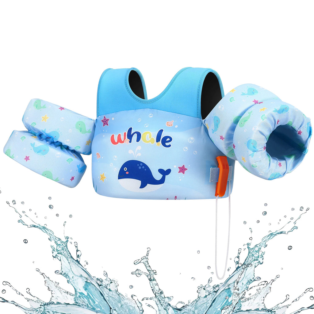 SwimLook™ 3-in-1 Kids Swimming Trainer-Arm Floaties with Back Support