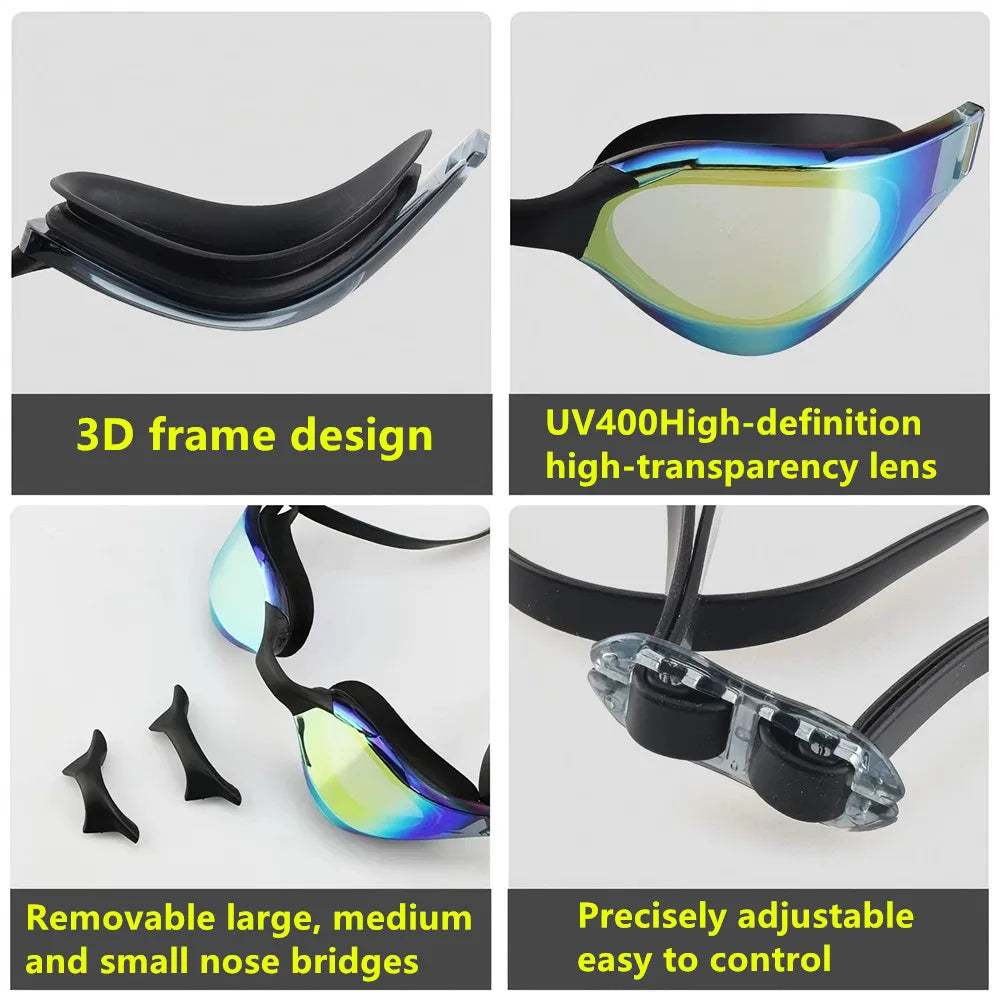 SwimLook Pro Anti-Fog UV Swimming Goggles-Professional Racing & Training Gear