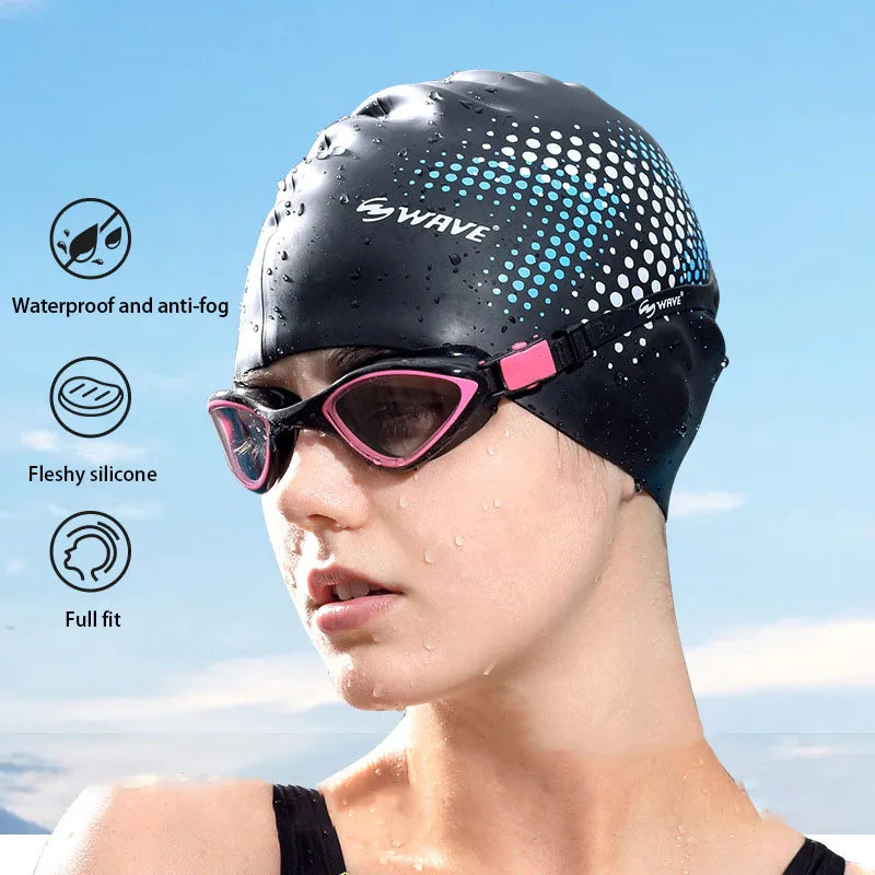 SwimLook™ Waterproof Silicone Swim Cap – Pro
